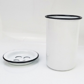 enamel toothbrush holder